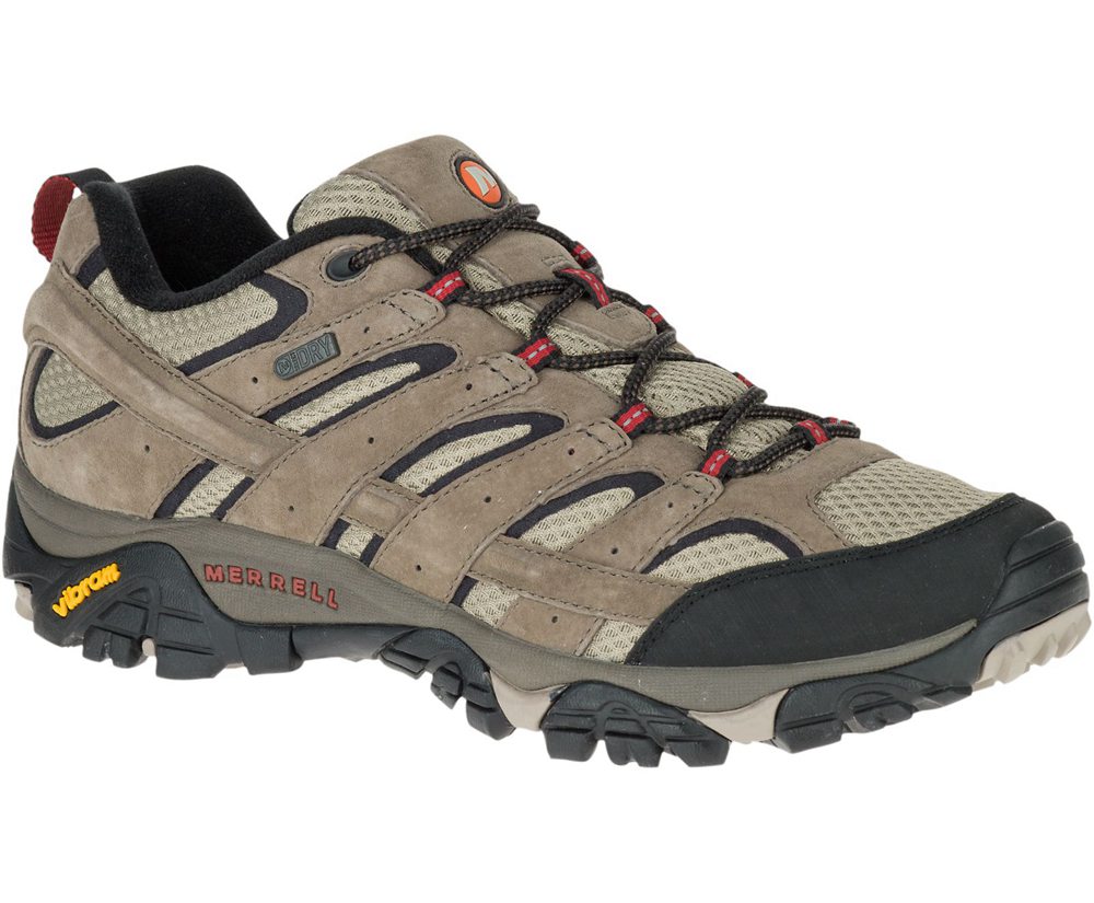 Buty Trekkingowe Merrell Męskie Brązowe - Moab 2 Waterproof Wide Width - 782136-BDG